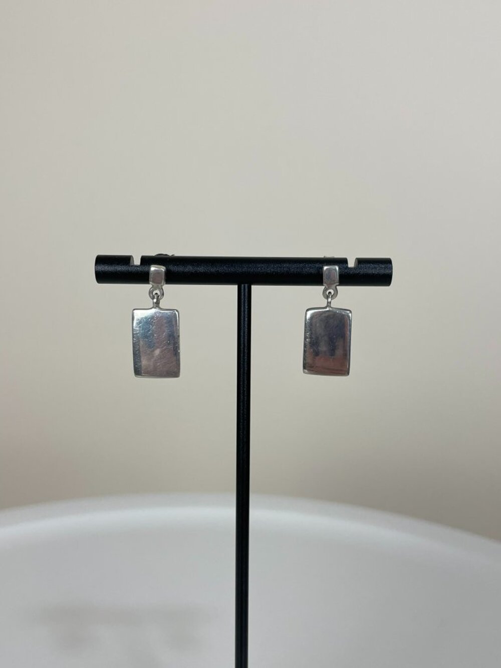 Vintage Sterling Silver Minimalist Dangle Earrings
